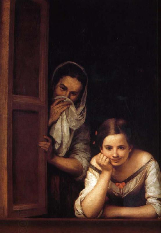 Bartolome Esteban Murillo Window of two women China oil painting art